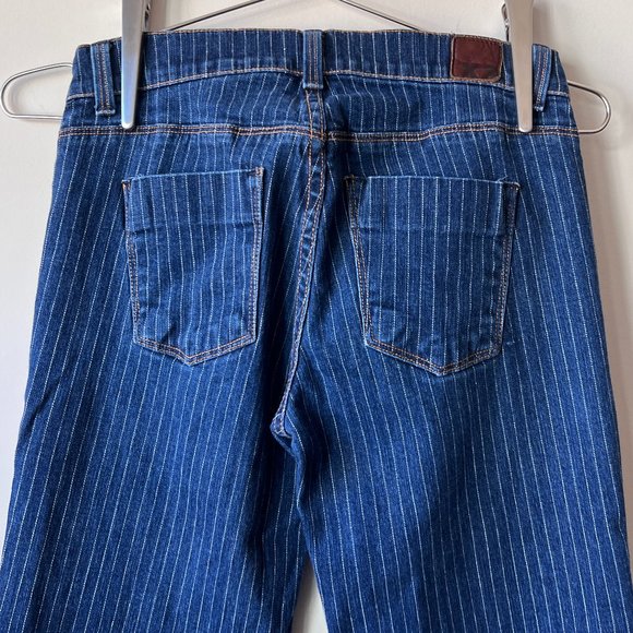 Gently Worn, but Lovingly Cared For, X2 Quality Denim Striped Flare Jeans - Picture 11 of 13